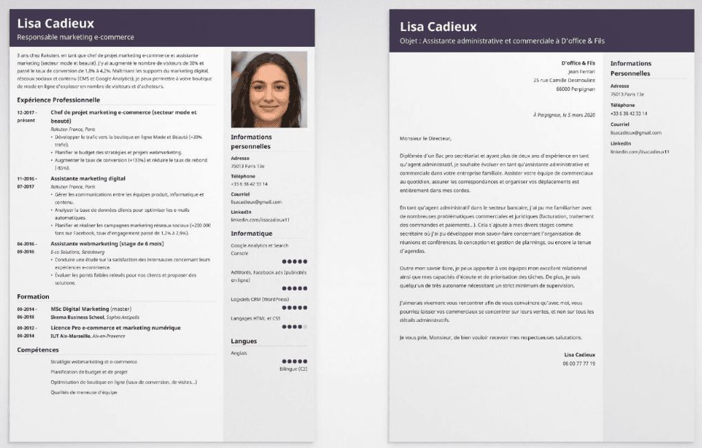 cv plus lettre de motivation