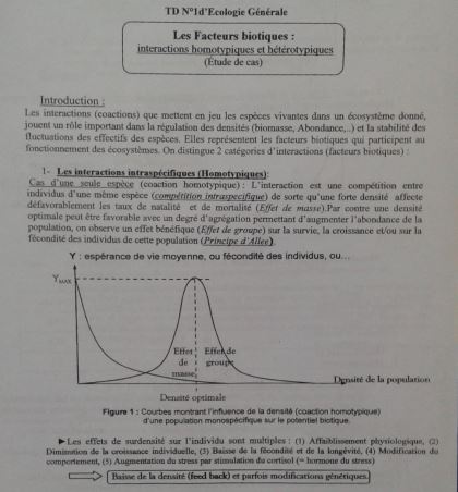 Examen Ecologie Générale PDF