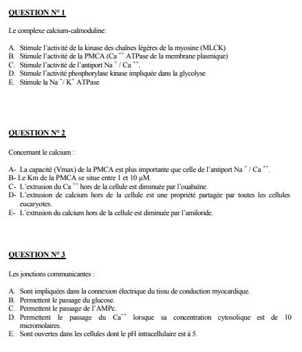 Examens de Physiologie des Grandes Fonctions PDF
