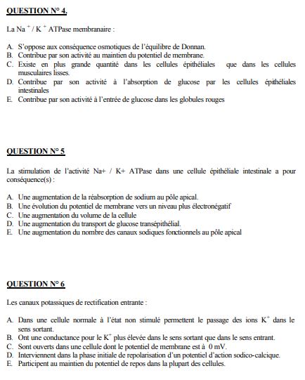 Examens de Physiologie des Grandes Fonctions PDF