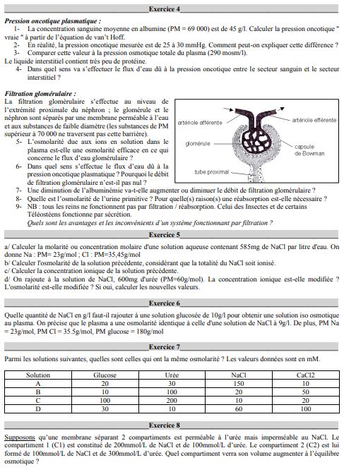 Exercices de Physiologie Animale PDF