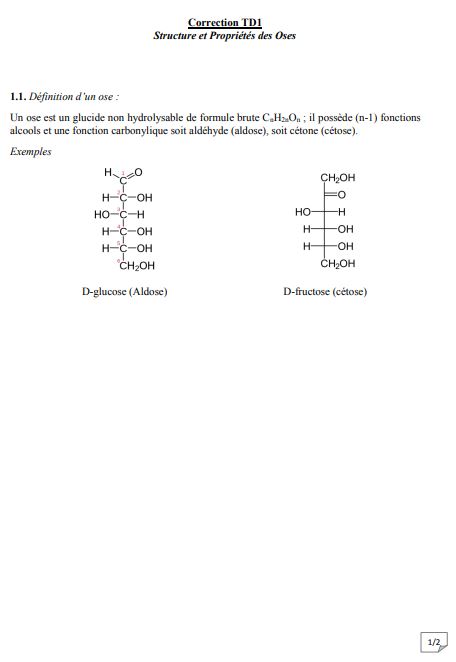 exercices biochimie structurale pdf